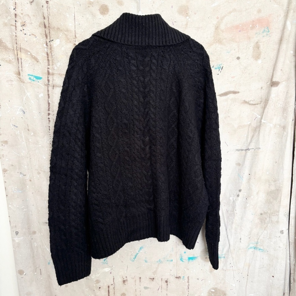 J Crew Collared Cable-Knit Cardigan - Picture 4 of 5